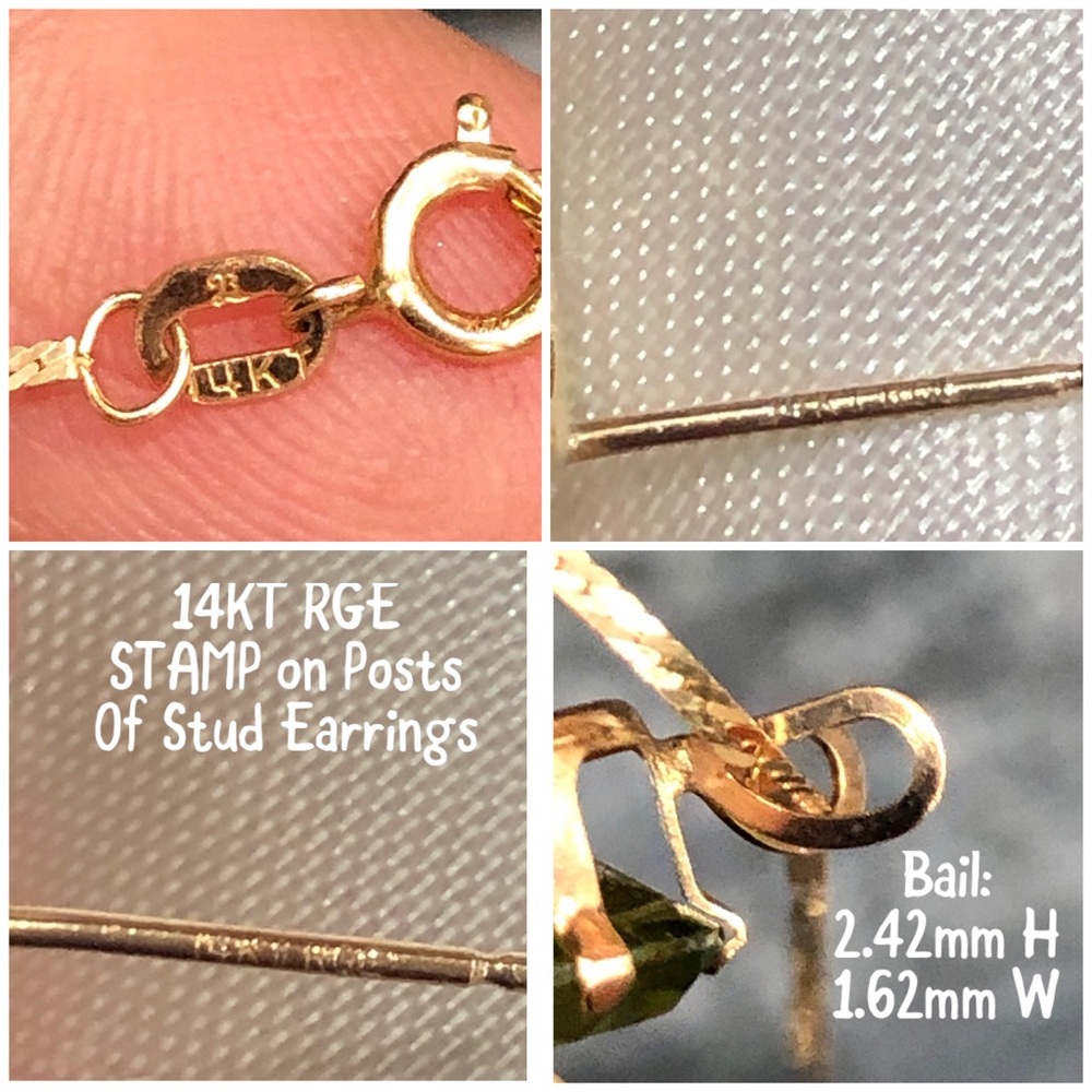 💰SOLD!💰14KT Gold 4.5 Cwt Peridot Matching Set - Picture 4 of 7